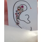 ref144 brinco com pedrinhas coloridas