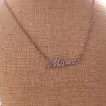 ref190 fio com nome MARCIA  aço inoxidável